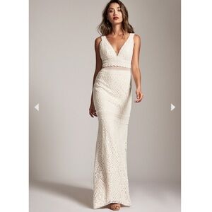 Tadashi Shoji Adrenna Long Set Bridal Wedding Dress NWT 2